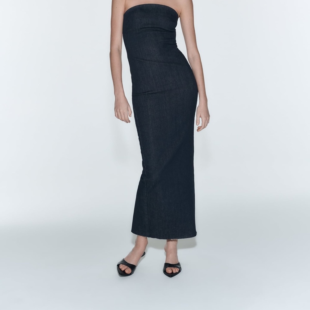 Denim maxi dress